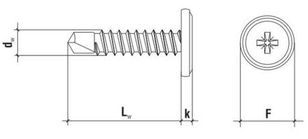 Wkręt samowiercący podkładkowy 4,2x16 mm 1000 szt