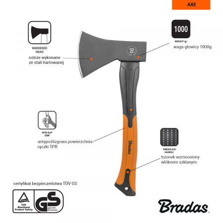 Siekiera uniwersalna FIBERGLASS 1000g