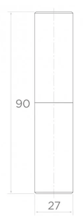 Zawias toczony z kulką Fi27 mm