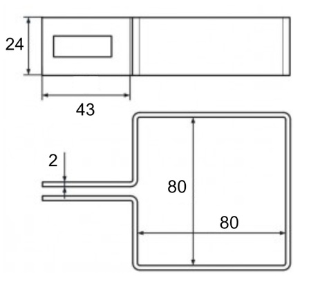 Obejma końcowa na słupek 80x80 mm czarna